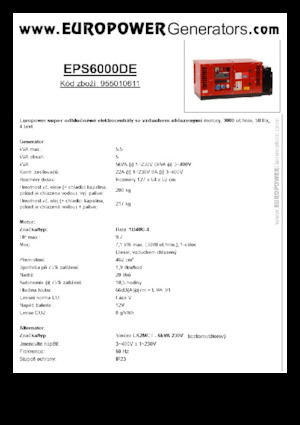 Dizelski generatori Europower EPS6000DE (S)