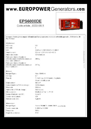 Dizelski generatori Europower EPS6000DE (S)