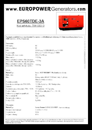 Dizelski generatori Europower EPS60TDE-3A (LS)