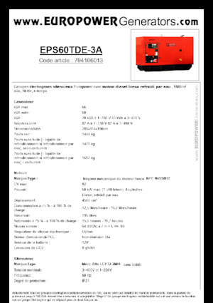 Dizelski generatori Europower EPS60TDE-3A (MA)