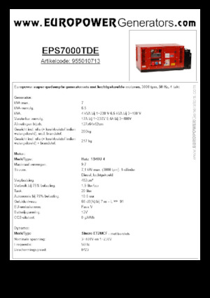 Dizelski generatori Europower EPS7000TDE (S)