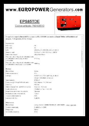 Dizelski generatori Europower EPS85TDE (LS)