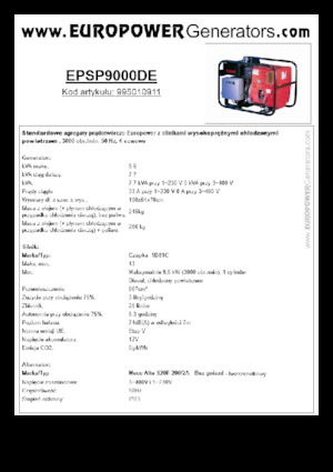 Dizelski generatori Europower EPSP9000DE (MA)