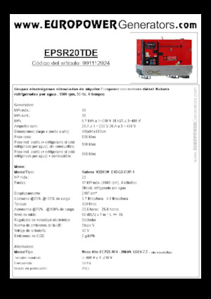 Dizelski generatori Europower EPSR20TDE (MA)