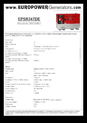 Dizelski generatori Europower EPSR34TDE (MA)