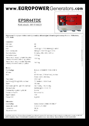 Dizelski generatori Europower EPSR44TDE (LS)