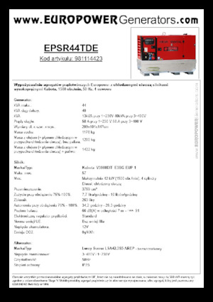 Dizelski generatori Europower EPSR44TDE (LS)