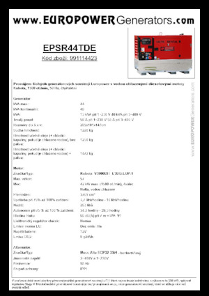 Dizelski generatori Europower EPSR44TDE (MA)