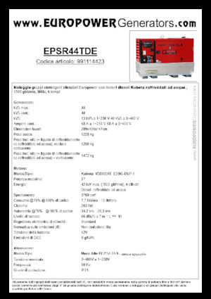 Dizelski generatori Europower EPSR44TDE (MA)