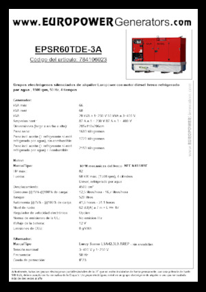 Dizelski generatori Europower EPSR60TDE-3A (LS)
