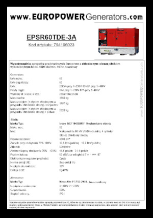 Dizelski generatori Europower EPSR60TDE-3A (MA)