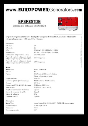 Dizelski generatori Europower EPSR85TDE (LS)