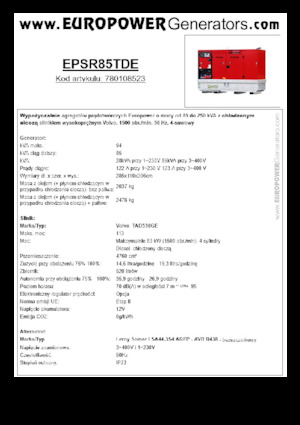 Dizelski generatori Europower EPSR85TDE (LS)