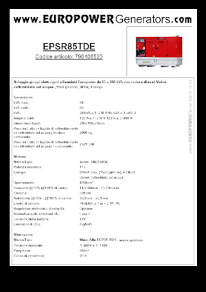 Dizelski generatori Europower EPSR85TDE (MA)