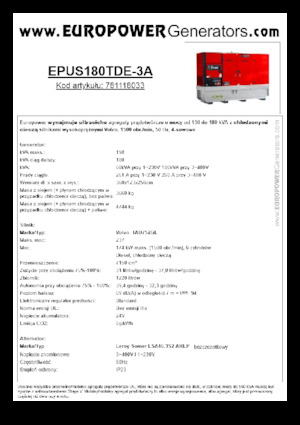 Dizelski generatori Europower EPUS180TDE-3A (LS)