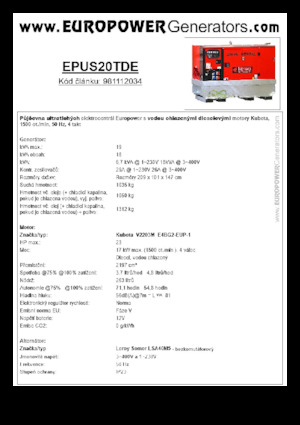 Dizelski generatori Europower EPUS20TDE (LS)