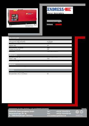 Dizelski generatori Endress ESE 10 YW-B/A 