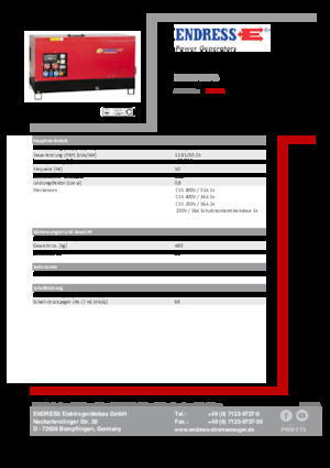 Dizelski generatori Endress ESE 15 YW-B