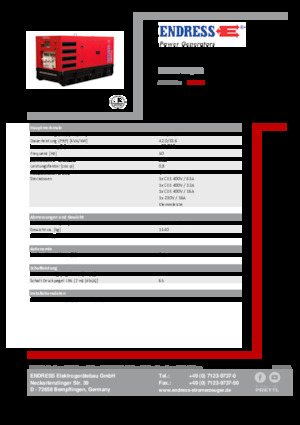 Dizelski generatori Endress ESE 45 YW/RS