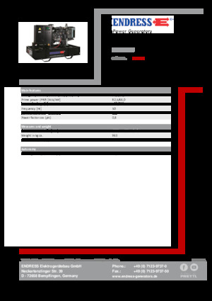 Dizelski generatori Endress ESE 90 IW