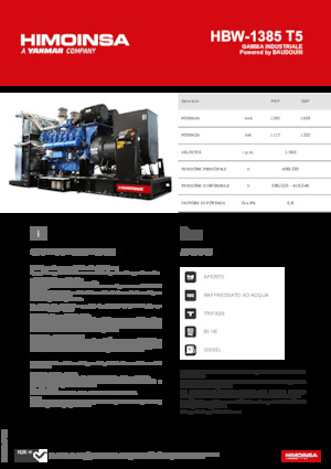 Dizelski generatori HIMOINSA HBW-1385 T5