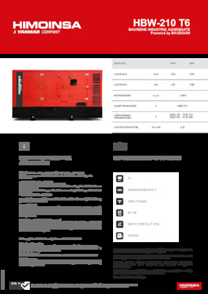 Dizelski generatori HIMOINSA HBW-210 T6