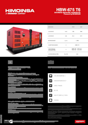 Dizelski generatori HIMOINSA HBW-675 T6