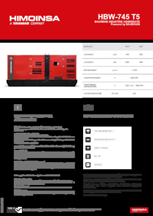 Dizelski generatori HIMOINSA HBW-745 T5
