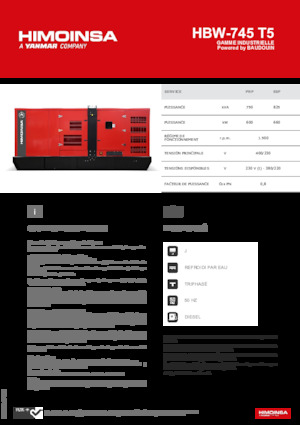 Dizelski generatori HIMOINSA HBW-745 T5