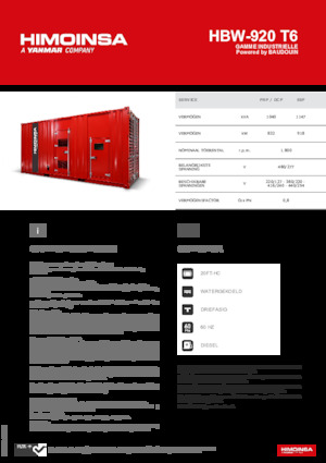 Dizelski generatori HIMOINSA HBW-920 T6