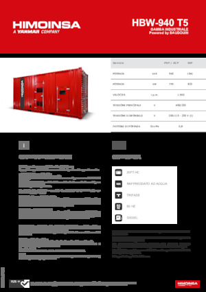 Dizelski generatori HIMOINSA HBW-940 T5