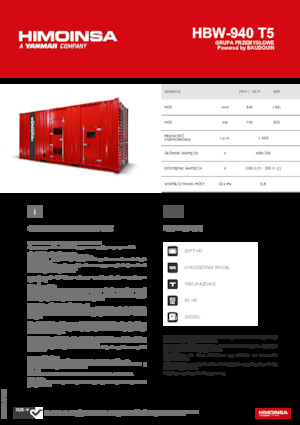 Dizelski generatori HIMOINSA HBW-940 T5