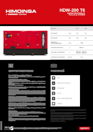 Dizelski generatori HIMOINSA HDW-200 T6