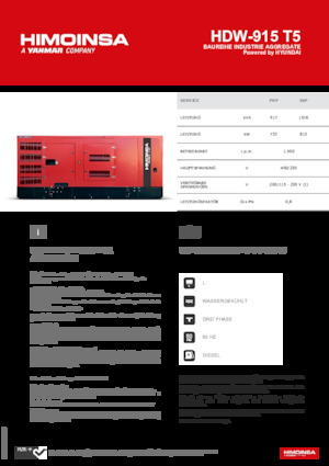 Dizelski generatori HIMOINSA HDW-915 T5