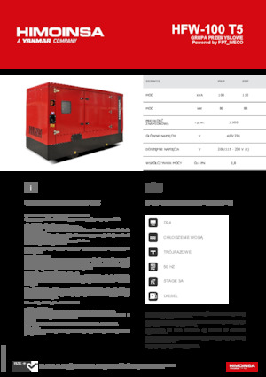 Dizelski generatori HIMOINSA HFW-100 T5