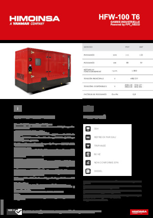 Dizelski generatori HIMOINSA HFW-100 T6