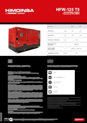 Dizelski generatori HIMOINSA HFW-125 T5