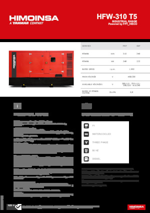 Dizelski generatori HIMOINSA HFW-310 T5