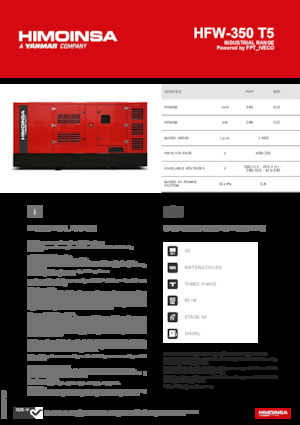Dizelski generatori HIMOINSA HFW-350 T5
