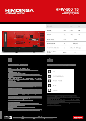 Dizelski generatori HIMOINSA HFW-500 T5
