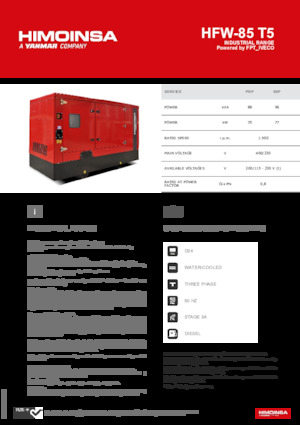 Dizelski generatori HIMOINSA HFW-85 T5