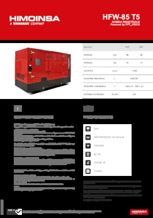 Dizelski generatori HIMOINSA HFW-85 T5