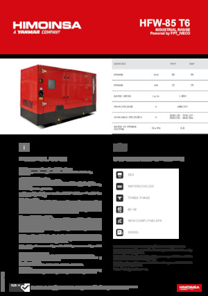 Dizelski generatori HIMOINSA HFW-85 T6