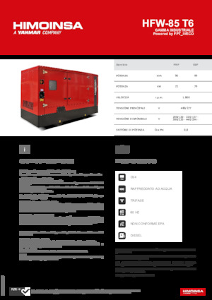 Dizelski generatori HIMOINSA HFW-85 T6