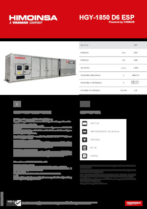 Dizelski generatori HIMOINSA HGY-1850 D6 ESP