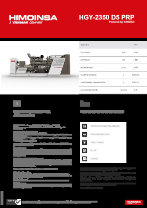 Dizelski generatori HIMOINSA HGY-2350 D5 PRP