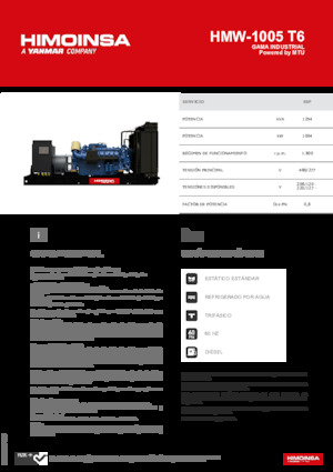 Dizelski generatori HIMOINSA HMW-1005 T6