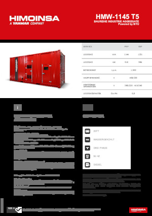 Dizelski generatori HIMOINSA HMW-1145 T5