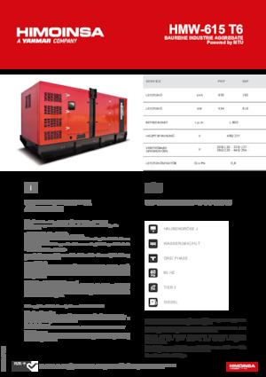 Dizelski generatori HIMOINSA HMW-615 T6