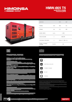 Dizelski generatori HIMOINSA HMW-665 T5